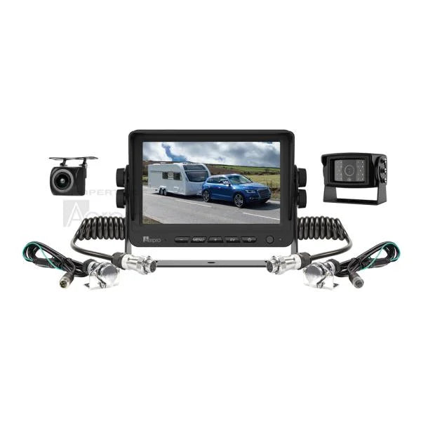 AVK7C2 7" Heavy Duty AHD Monitor 1080p 2 Camera Caravan Kit